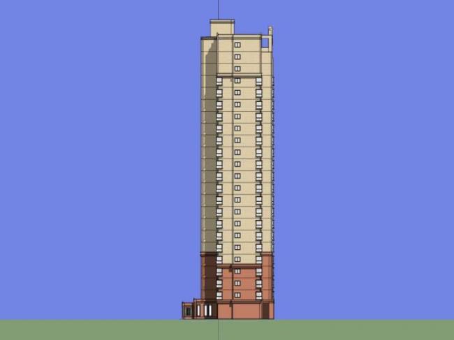 Sketchup住宅模型|高层住宅，居住建筑，古典风格