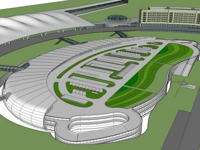 Sketchup车站路桥|机场，现代风格