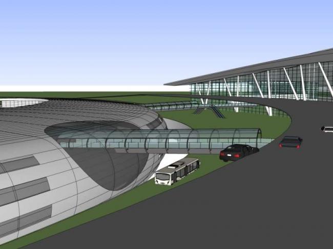 Sketchup车站路桥|机场，现代风格