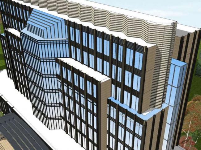 Sketchup办公模型|多层办公楼，现代风格