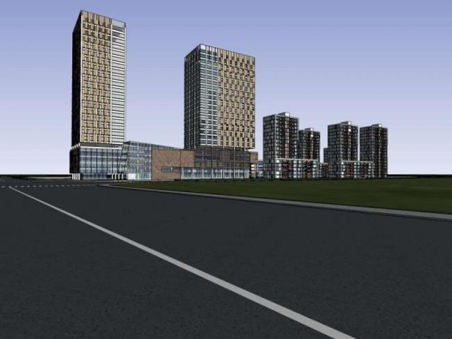 Sketchup住宅模型|高层住宅，现代风格