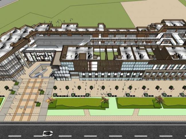 Sketchup商业模型|多层商业街，现代风格