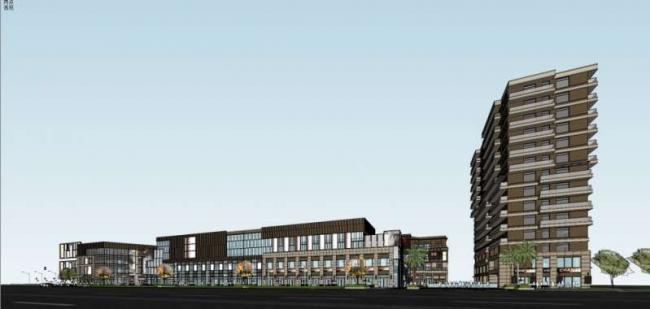 Sketchup商业模型|多层商业街，现代风格