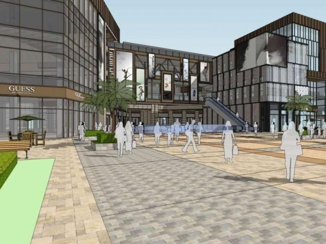 Sketchup商业模型|多层商业街，现代风格