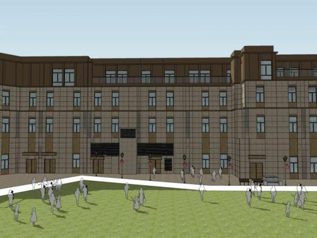 Sketchup商业模型|多层商业街，现代风格