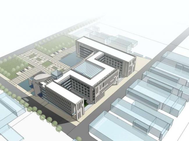 Sketchup办公模型|多层办公楼，现代风格
