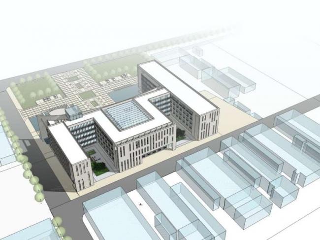Sketchup办公模型|多层办公楼，现代风格