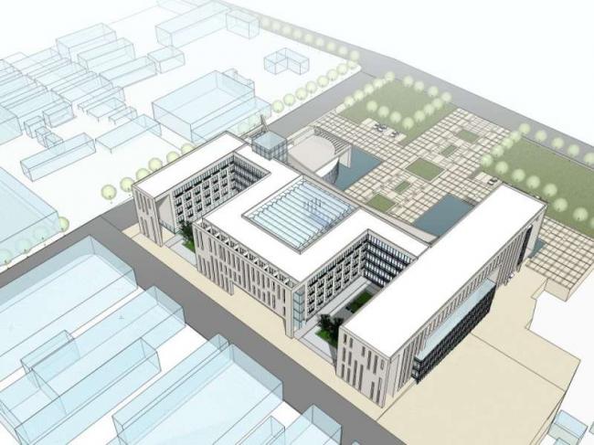Sketchup办公模型|多层办公楼，现代风格