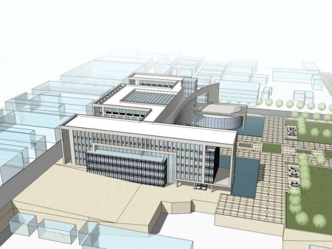 Sketchup办公模型|多层办公楼，现代风格