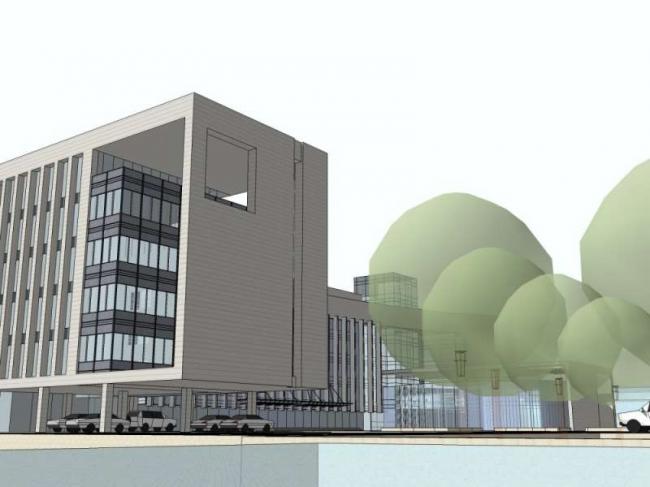 Sketchup办公模型|多层办公楼，现代风格