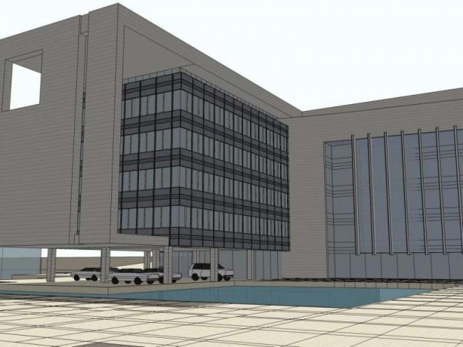 Sketchup办公模型|多层办公楼，现代风格