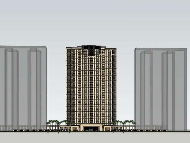 Sketchup住宅模型|高层住宅，居住建筑，古典风格