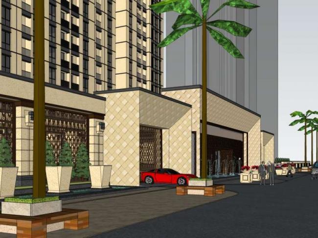 Sketchup住宅模型|高层住宅，居住建筑，古典风格