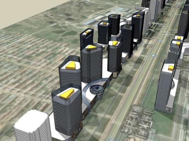 Sketchup综合体模型|超高层综合体，办公楼，底层商业，酒店，公寓，住宅，现代风格