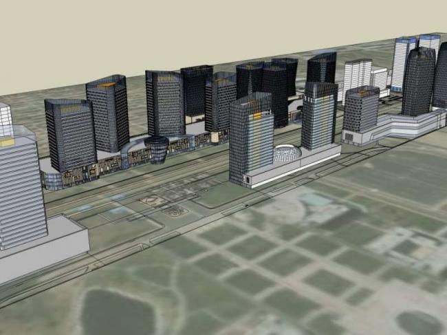 Sketchup综合体模型|超高层综合体，办公楼，底层商业，酒店，公寓，住宅，现代风格