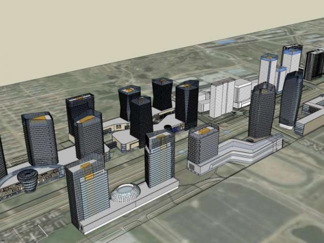 Sketchup综合体模型|超高层综合体，办公楼，底层商业，酒店，公寓，住宅，现代风格