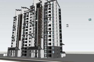 Sketchup住宅模型|高层住宅楼，中式风格-BIM建筑网