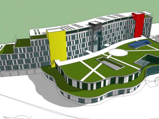 Sketchup酒店模型|多层旅馆，现代风格