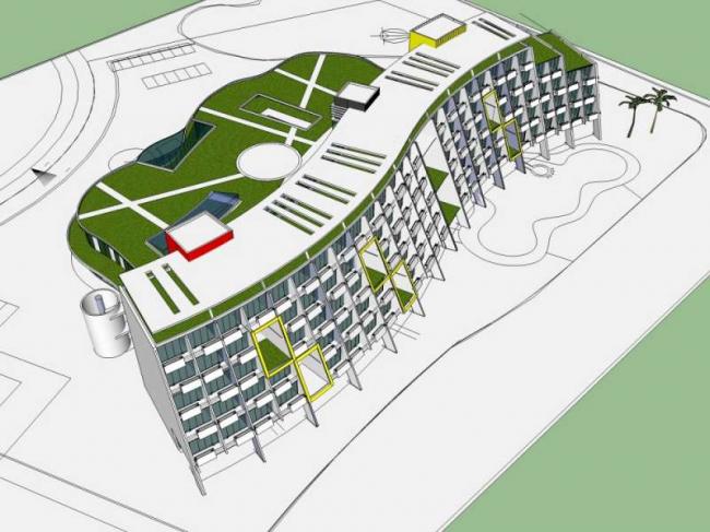 Sketchup酒店模型|多层旅馆，现代风格