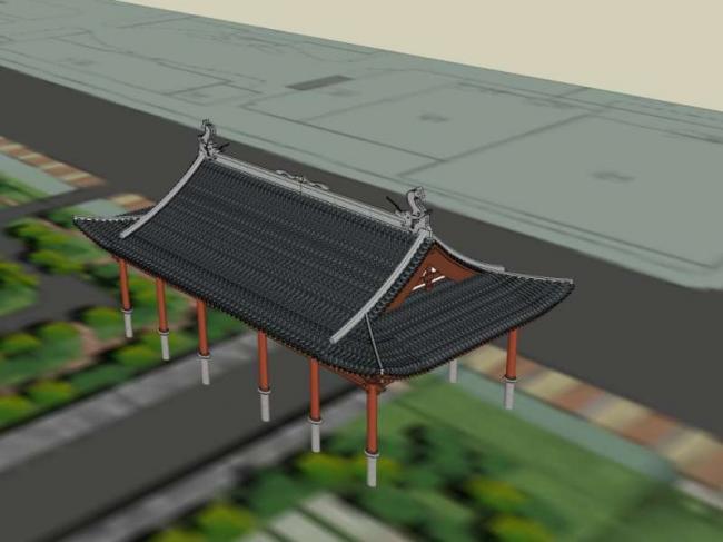 Sketchup小品模型|亭子，中式风格，小品