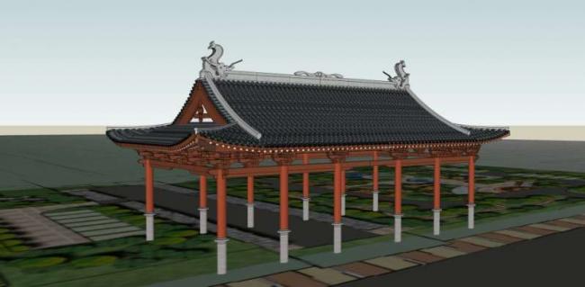Sketchup小品模型|亭子，中式风格，小品