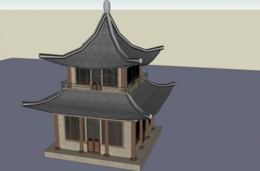 Sketchup小品模型|亭子，中式风格，小品-BIM建筑网