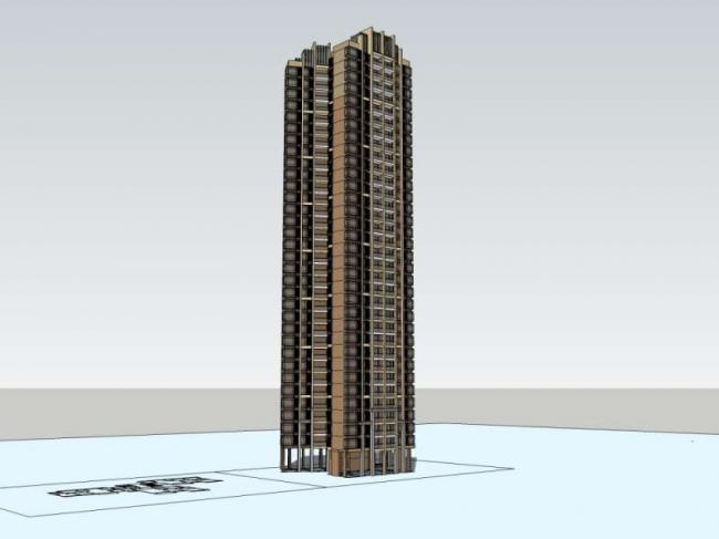 Sketchup住宅模型|超高层住宅，居住建筑，古典风格