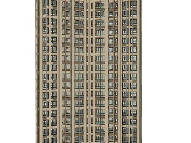 Sketchup住宅模型|超高层住宅楼，古典风格