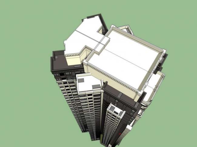 Sketchup住宅模型|超高层住宅，居住建筑，古典风格