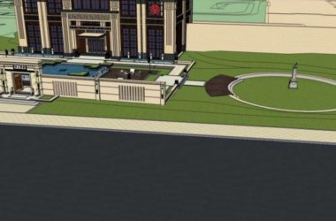 Sketchup商业模型|多层商业会所，中式风格-BIM建筑网