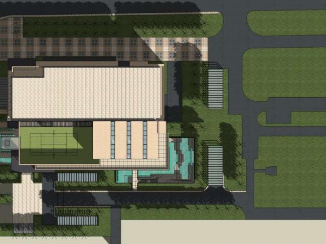 Sketchup商业模型|多层商业会所，现代风格