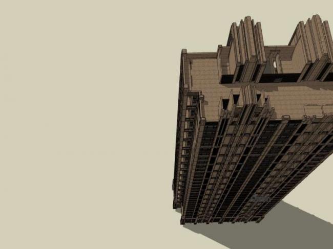 Sketchup住宅模型|超高层住宅，居住建筑，古典风格