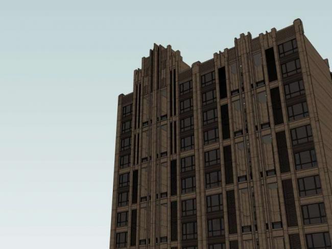 Sketchup住宅模型|超高层住宅，居住建筑，古典风格