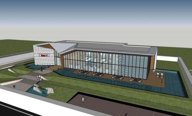 Sketchup商业模型|多层售楼处，现代风格