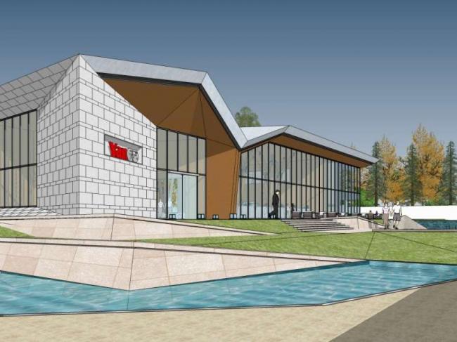 Sketchup商业模型|多层售楼处，现代风格