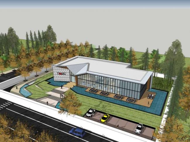 Sketchup商业模型|多层售楼处，现代风格