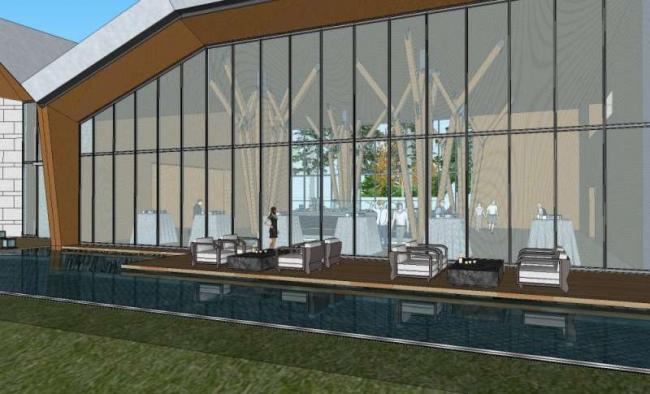 Sketchup商业模型|多层售楼处，现代风格