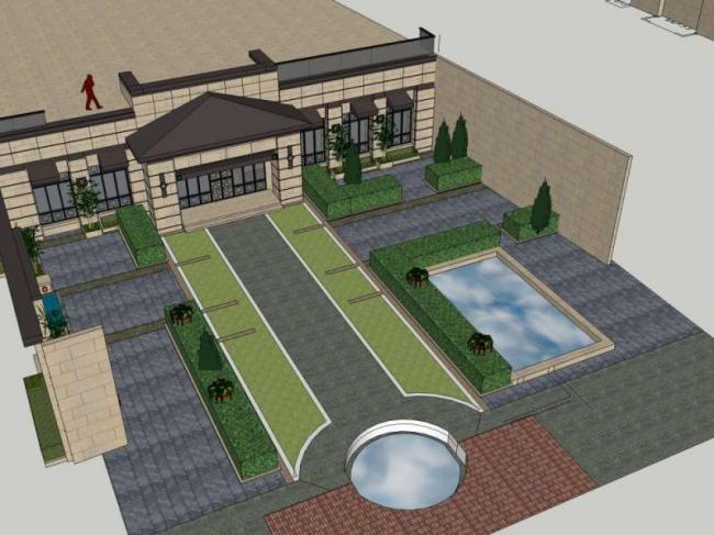 Sketchup商业模型|多层商业会所，古典风格