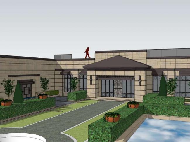 Sketchup商业模型|多层商业会所，古典风格