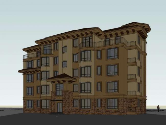 Sketchup住宅模型|多层住宅楼，古典风格