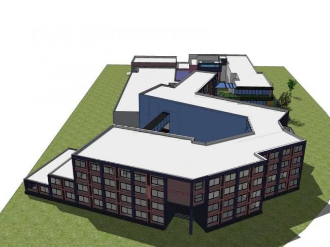 Sketchup酒店模型|多层旅馆，现代风格