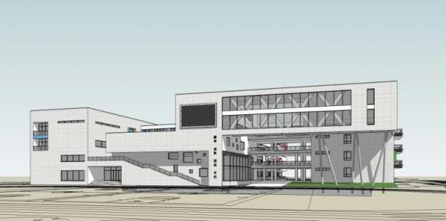 Sketchup学校模型|多层学校，校园教育建筑，现代风格