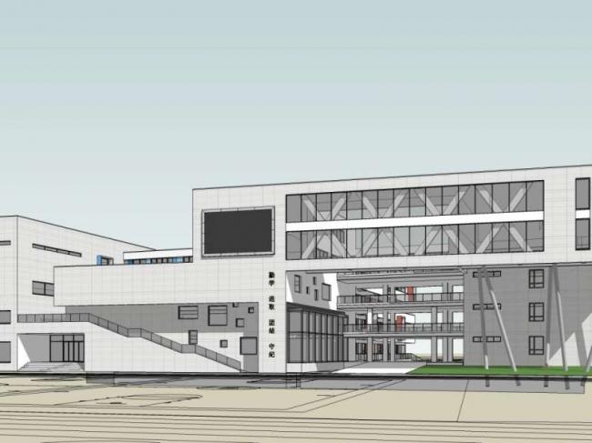 Sketchup学校模型|多层学校，校园教育建筑，现代风格