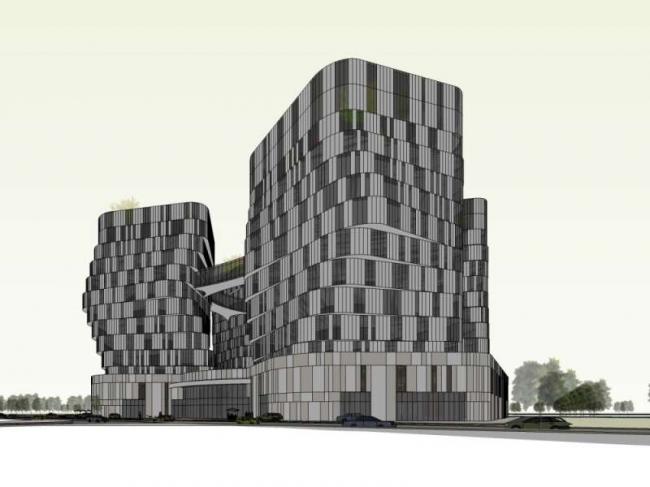 Sketchup综合体模型|多高层综合体，办公，底层商业，酒店，公寓，现代风格