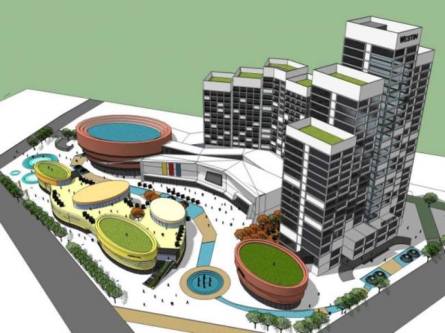 Sketchup酒店模型|高层酒店，现代风格