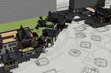 Sketchup酒店模型|多层度假酒店，中式风格-BIM建筑网