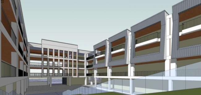 Sketchup学校模型|多层学校，校园教育建筑，现代风格