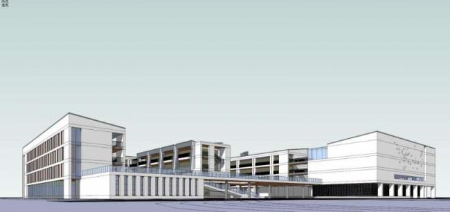 Sketchup学校模型|多层学校，校园教育建筑，现代风格