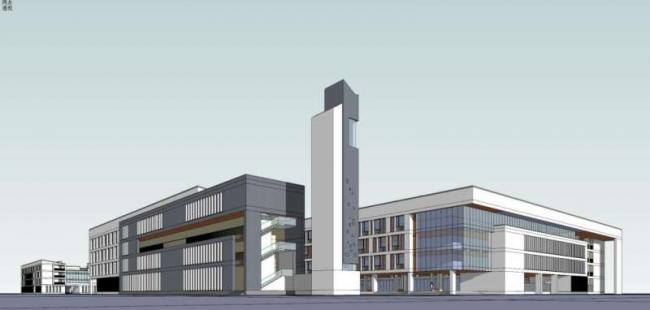 Sketchup学校模型|多层学校，校园教育建筑，现代风格