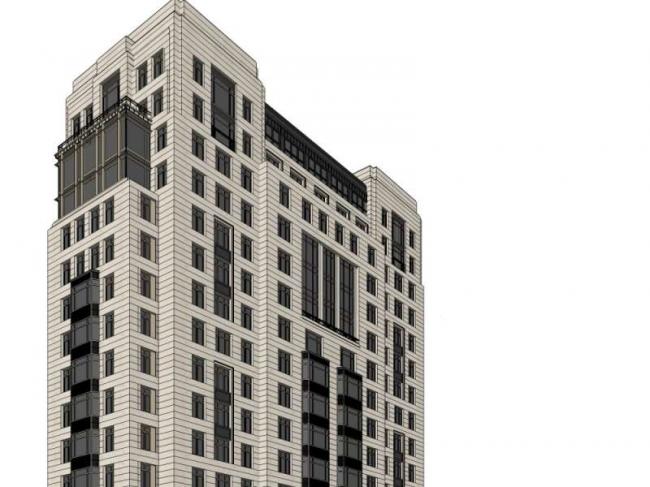 Sketchup住宅模型|超高层住宅楼，古典风格